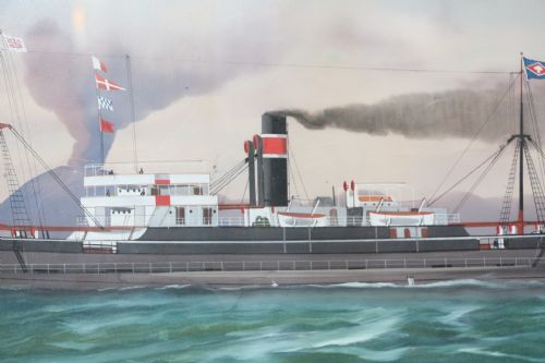 WWI STEAMSHIP 'SS BREGONIAN' 1906 OFF COAST OF ITALY - ADDITIONAL PHOTO 6