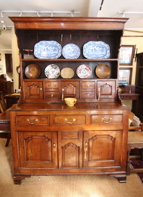 Fine 18th Century Welsh Oak Inlaid Snowdonia Dresser