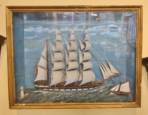 19th Century Ships Diorama Abersoch