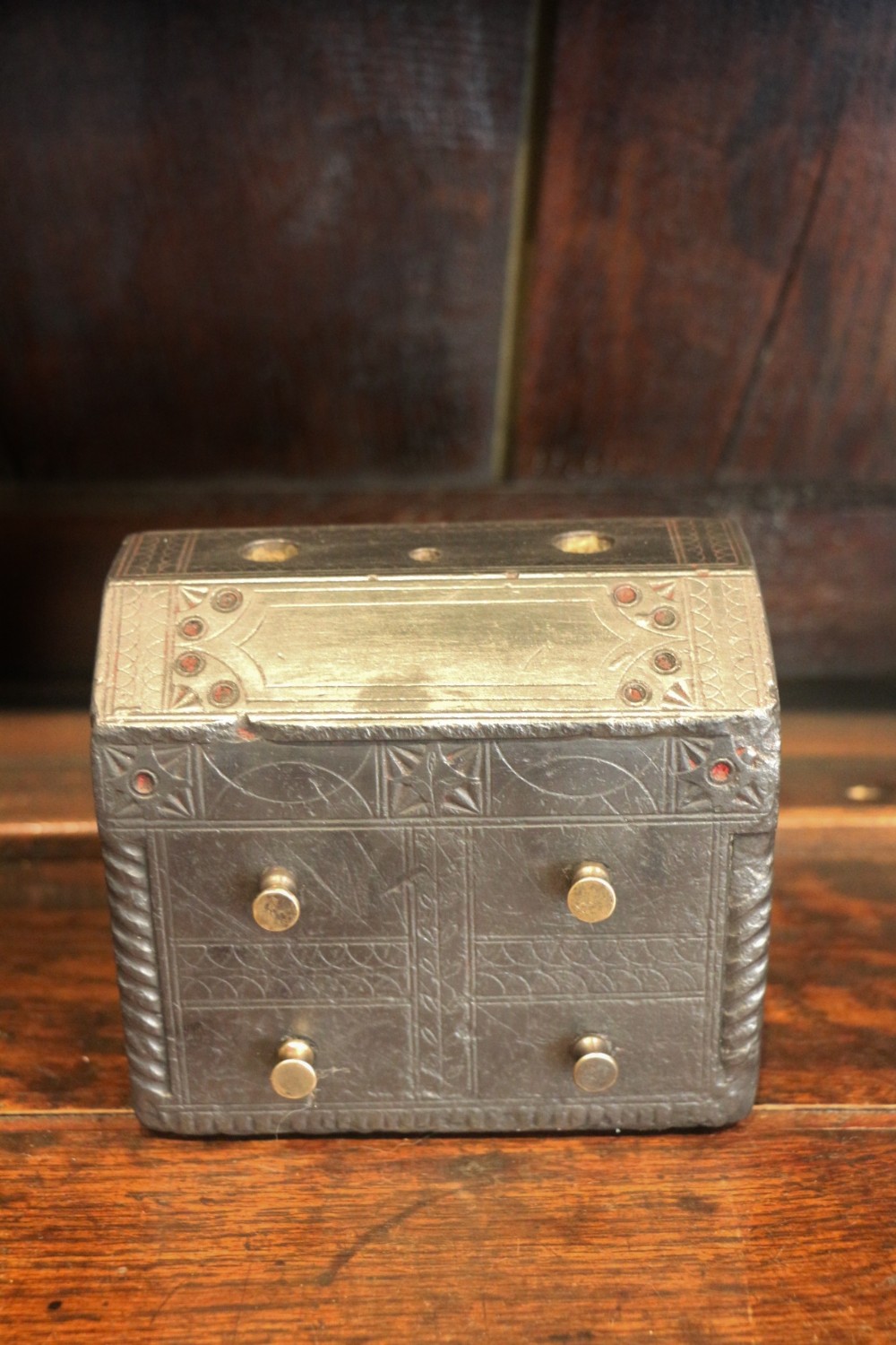 19TH CENTURY WELSH FOLK ART SLATE BUREAU