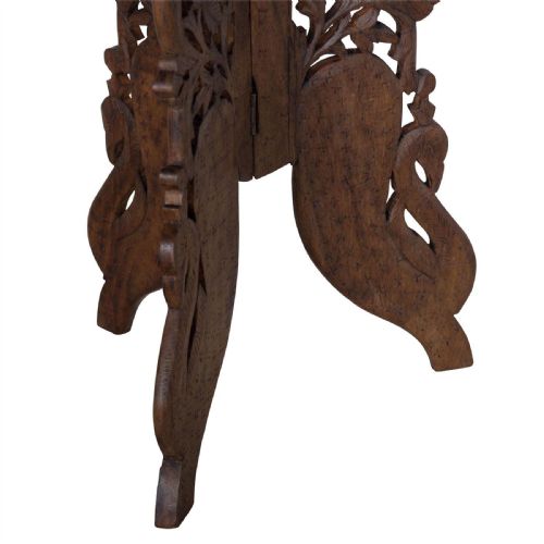 PAIR OF EARLY C20TH CARVED INDIAN LOW TABLES - ADDITIONAL PHOTO 2