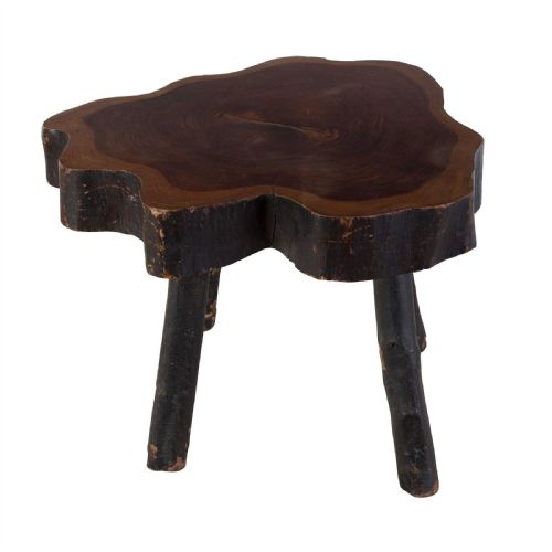 a large c19th yewwood low rustic occasional table - CATEGORY: ANTIQUE TABLES - DATED 19TH CENTURY