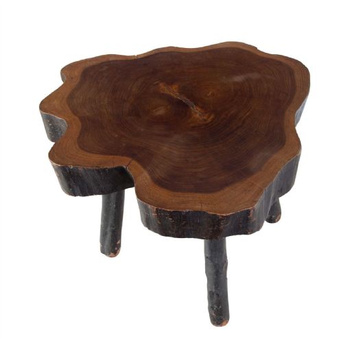 A LARGE C19TH YEWWOOD LOW RUSTIC OCCASIONAL TABLE - ADDITIONAL PHOTO 1