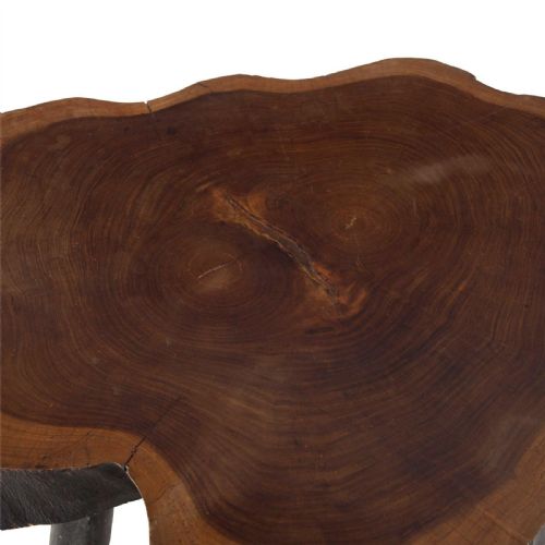 A LARGE C19TH YEWWOOD LOW RUSTIC OCCASIONAL TABLE - ADDITIONAL PHOTO 2