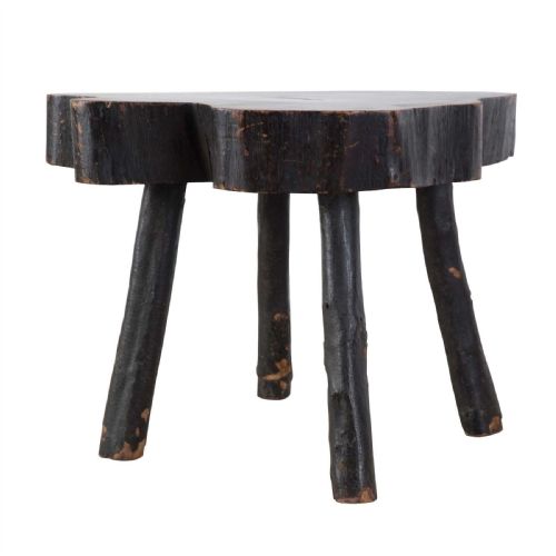 A LARGE C19TH YEWWOOD LOW RUSTIC OCCASIONAL TABLE - ADDITIONAL PHOTO 4