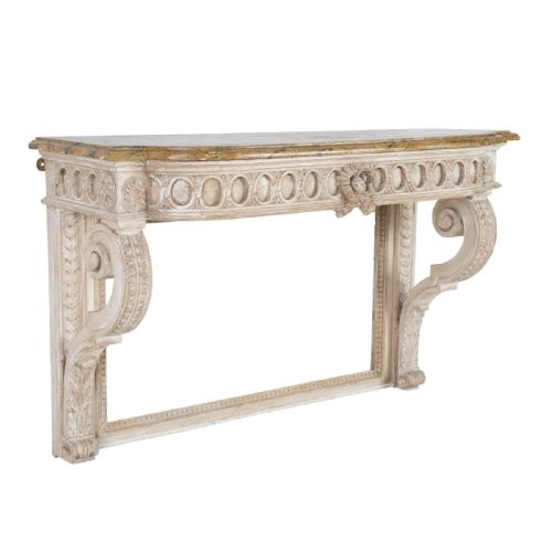 EARLY C19TH DECORATED WALL HANGING CONSOLE TABLE - ADDITIONAL PHOTO 1
