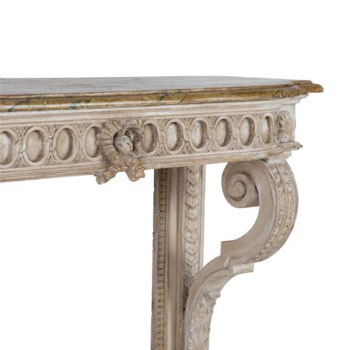 EARLY C19TH DECORATED WALL HANGING CONSOLE TABLE - ADDITIONAL PHOTO 3