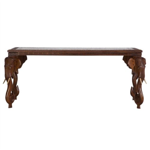 C20TH INDIAN CARVED COFFEE TABLE - ADDITIONAL PHOTO 3