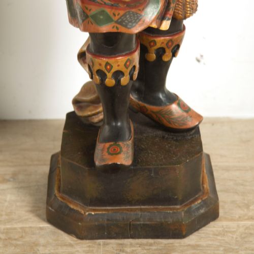 C19TH PAIR OF ITALIAN DECORATED BLACKAMOOR CANDELABRA - ADDITIONAL PHOTO 6