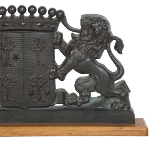 RARE 19TH CENTURY BRONZE COAT OF ARMS - ADDITIONAL PHOTO 3