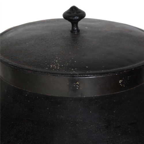 A MONUMENTAL C20TH DECORATED TOLE TEA CANISTER - ADDITIONAL PHOTO 1