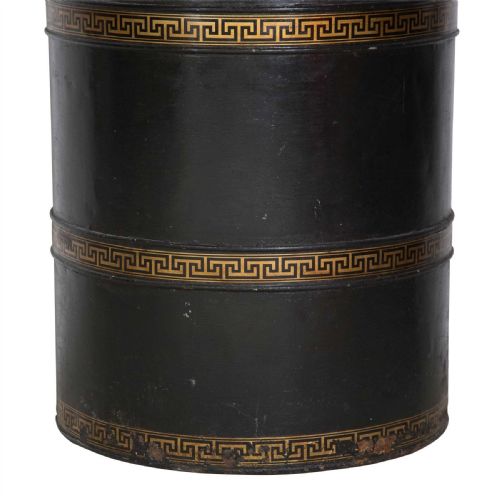 A MONUMENTAL C20TH DECORATED TOLE TEA CANISTER - ADDITIONAL PHOTO 2