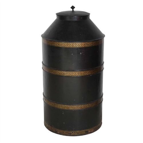 A MONUMENTAL C20TH DECORATED TOLE TEA CANISTER - ADDITIONAL PHOTO 3