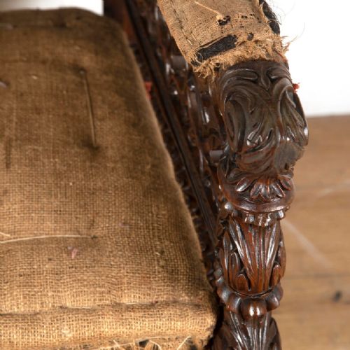 EARLY C19TH CARVED ANGLO INDIAN ARMCHAIR - ADDITIONAL PHOTO 4