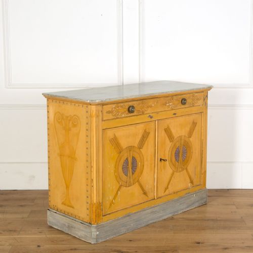 c19th french decorated side cabinet - CATEGORY: ANTIQUE SIDEBOARDS - DATED 19TH CENTURY