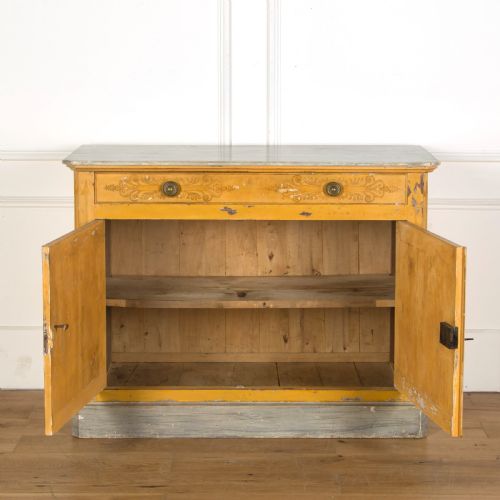 C19TH FRENCH DECORATED SIDE CABINET - ADDITIONAL PHOTO 4