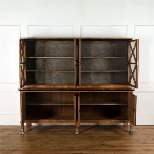 EARLY C20TH WALNUT BRASS AND EBONISED BOOKCASE - ADDITIONAL PHOTO 5