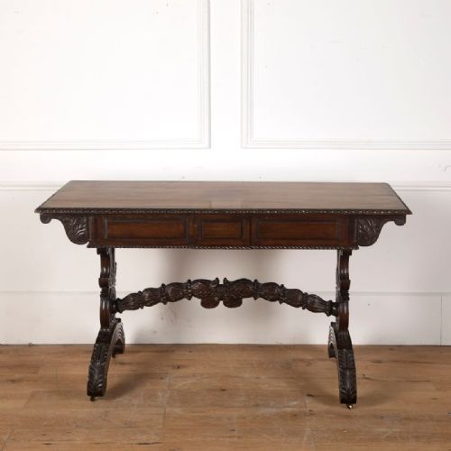 C19TH ANGLO INDIAN PADOUK LIBRARY CENTRE TABLE - ADDITIONAL PHOTO 1
