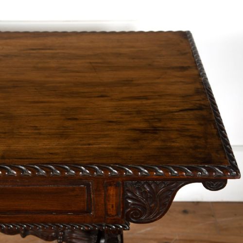 C19TH ANGLO INDIAN PADOUK LIBRARY CENTRE TABLE - ADDITIONAL PHOTO 3