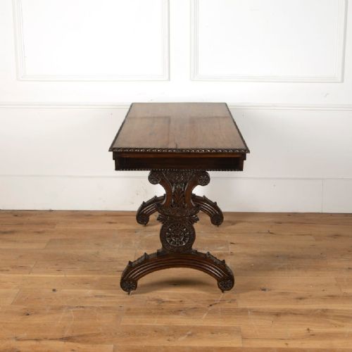C19TH ANGLO INDIAN PADOUK LIBRARY CENTRE TABLE - ADDITIONAL PHOTO 4