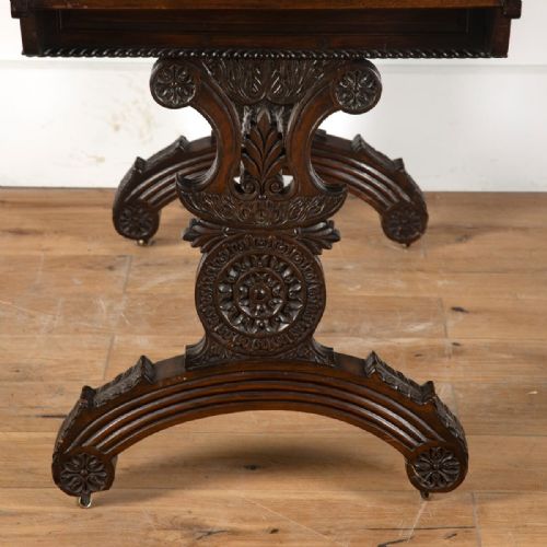 C19TH ANGLO INDIAN PADOUK LIBRARY CENTRE TABLE - ADDITIONAL PHOTO 5