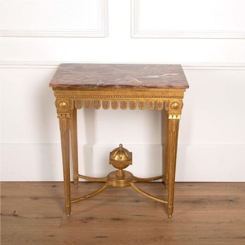 A STYLISH LATE C18TH CONTINENTAL GILTWOOD TABLE - ADDITIONAL PHOTO 8