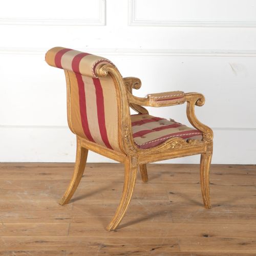 REGENCY GILTWOOD HENRY HOLLAND ARMCHAIR - ADDITIONAL PHOTO 3