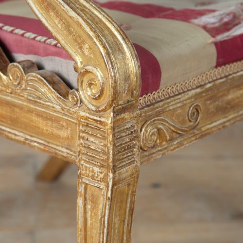 REGENCY GILTWOOD HENRY HOLLAND ARMCHAIR - ADDITIONAL PHOTO 7