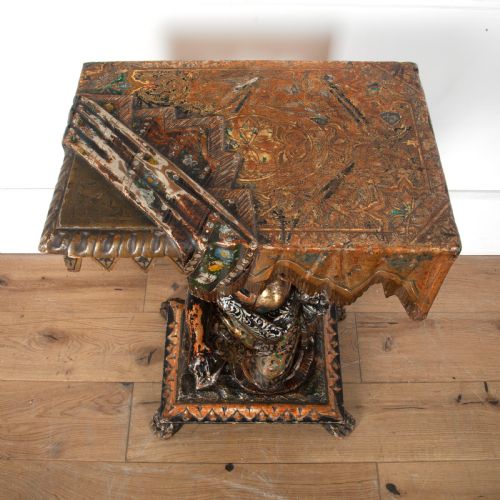 RARE C19TH VENETIAN BLACKAMOOR OCCASIONAL TABLE - ADDITIONAL PHOTO 2