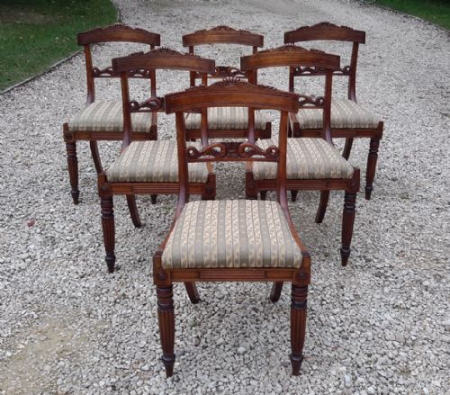 regency set of 6 regency dining chairs - CATEGORY: ANTIQUE CHAIRS - DATED 19TH CENTURY