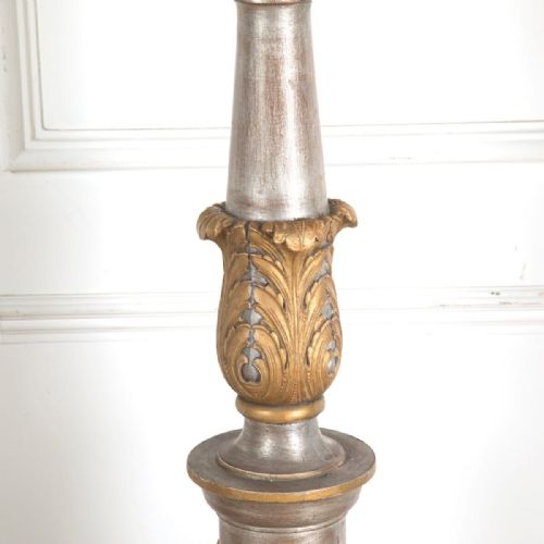 PAIR OF C19TH GILT AND MARBLEIZED STANDARD LAMPS - ADDITIONAL PHOTO 2