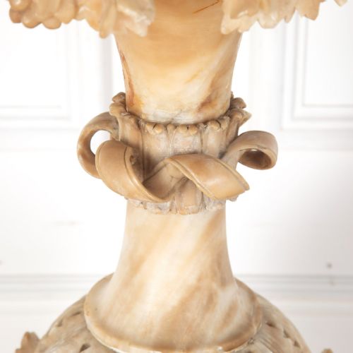 19TH CENTURY CARVED ALABASTER VASE URN - ADDITIONAL PHOTO 3