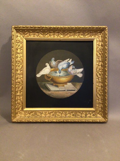 C19TH GRAND TOUR ITALIAN MICROMOSAIC MARBLE PLAQUE - ADDITIONAL PHOTO 1