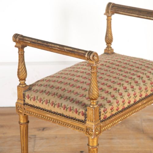 19TH CENTURY FRENCH GILTWOOD STOOL - ADDITIONAL PHOTO 2