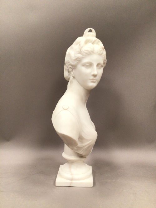 19TH CENTURY GRAND TOUR MARBLE BUST OF DIANA - ADDITIONAL PHOTO 3