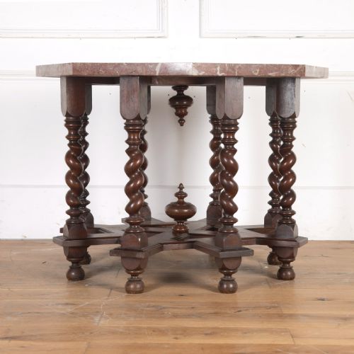 19TH CENTURY CENTREHALL TABLE WITH MARBLE TOP - ADDITIONAL PHOTO 3