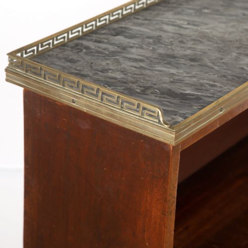 REGENCY MAHOGANY MARBLE TOP OPEN BOOKCASE - ADDITIONAL PHOTO 4
