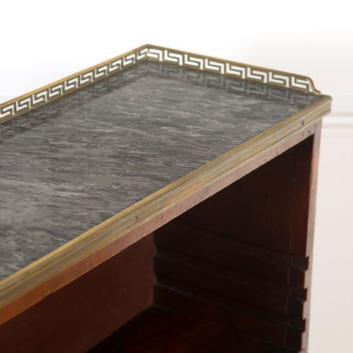 REGENCY MAHOGANY MARBLE TOP OPEN BOOKCASE - ADDITIONAL PHOTO 5