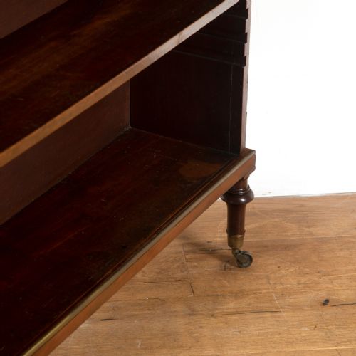 REGENCY MAHOGANY MARBLE TOP OPEN BOOKCASE - ADDITIONAL PHOTO 7
