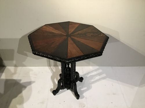 C19TH ANGLO INDIAN EBONY SPECIMEN TOP OCCASIONAL TABLE - ADDITIONAL PHOTO 4