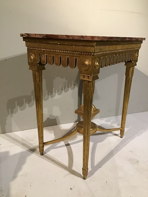 A STYLISH LATE C18TH CONTINENTAL GILTWOOD TABLE - ADDITIONAL PHOTO 4