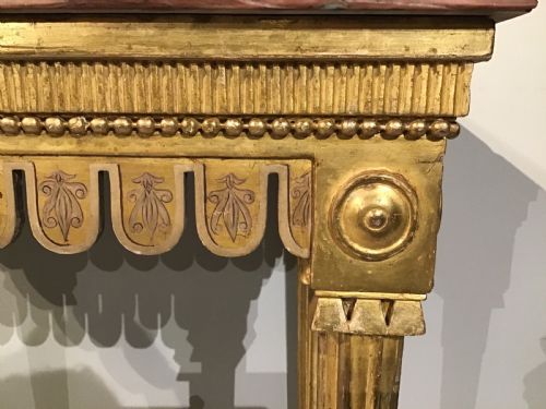 A STYLISH LATE C18TH CONTINENTAL GILTWOOD TABLE - ADDITIONAL PHOTO 5