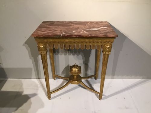 A STYLISH LATE C18TH CONTINENTAL GILTWOOD TABLE - ADDITIONAL PHOTO 9