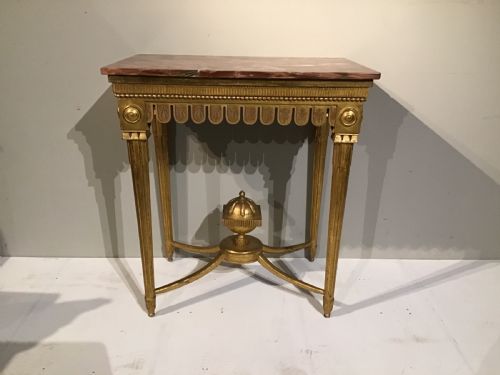 A STYLISH LATE C18TH CONTINENTAL GILTWOOD TABLE - ADDITIONAL PHOTO 10
