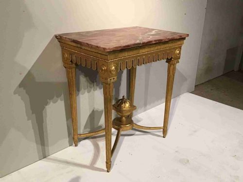 a stylish late c18th continental giltwood table - CATEGORY: ANTIQUE TABLES - DATED 18TH CENTURY