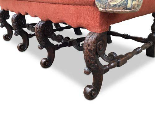 19TH CENTURY CAROLEAN STYLE SETTEE - ADDITIONAL PHOTO 14