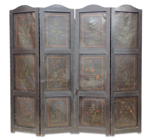 19TH CENTURY DECORATED LEATHER SCREEN - ADDITIONAL PHOTO 7