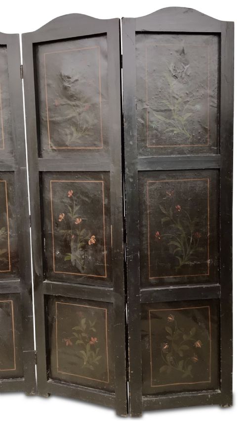 19TH CENTURY DECORATED LEATHER SCREEN - ADDITIONAL PHOTO 8