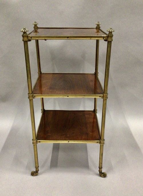 19TH CENTURY ROSEWOOD AND BRASS ETAGERE - ADDITIONAL PHOTO 2