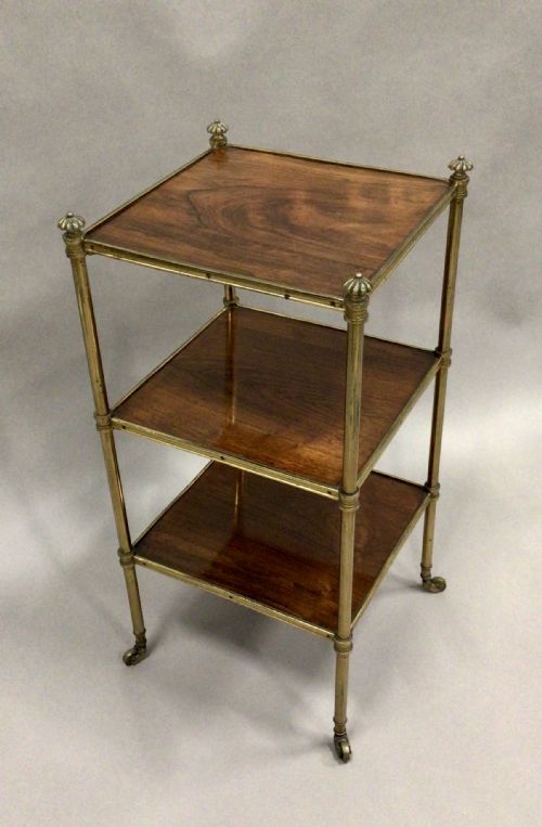 19TH CENTURY ROSEWOOD AND BRASS ETAGERE - ADDITIONAL PHOTO 4
